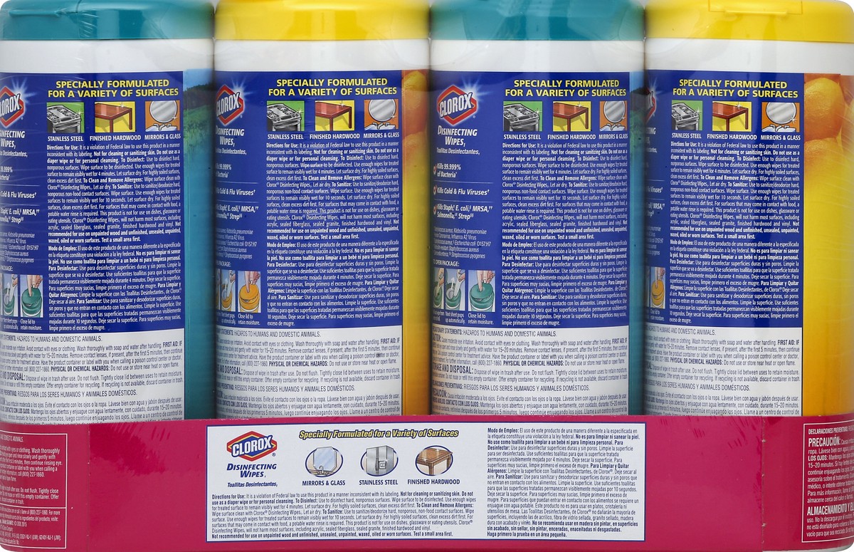 slide 8 of 9, Clorox Disinfecting Wipes 4 ea, 4 ct