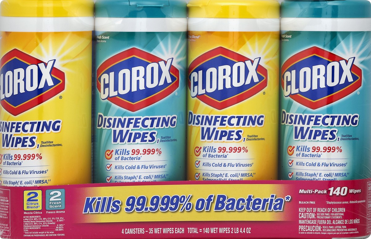 slide 2 of 9, Clorox Disinfecting Wipes 4 ea, 4 ct