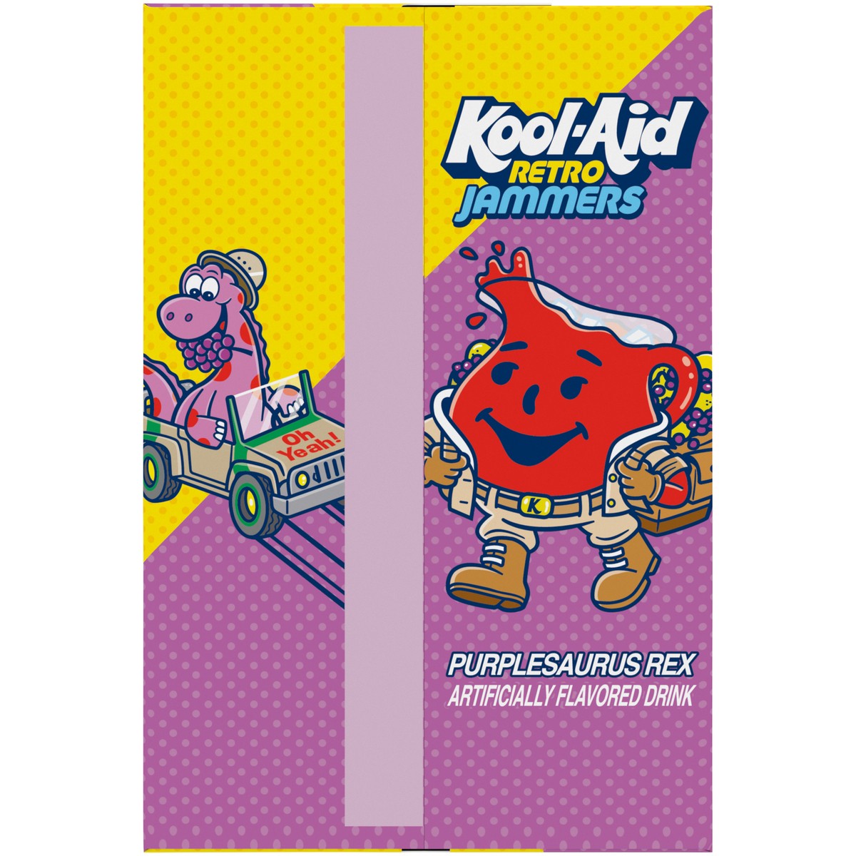 slide 4 of 9, Kool-Aid Retro Jammers Purplesaurus Rex Grape Lemonade Flavored 0% Juice Drink, 10 ct Box, 6 fl oz Pouches, 10 ct