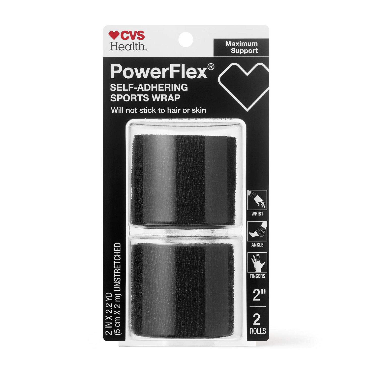 slide 1 of 3, Cvs Health Self-Grip Athltic Tape / Bandage, Black, 2 Ct, 2 ct