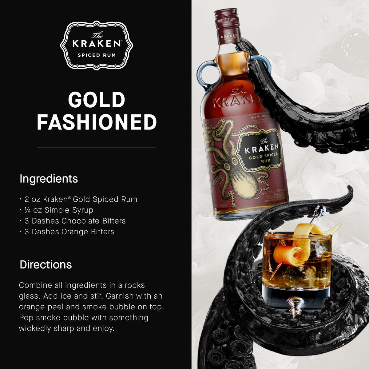 slide 5 of 5, Kraken Gold Spiced Rum 750Ml, 750 ml