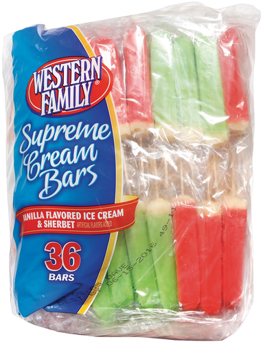 slide 1 of 1, Western Family Supreme Cream Bars Bag, 36 ct