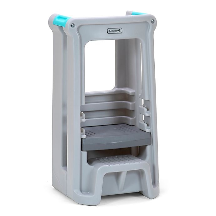 slide 1 of 7, Simplay3 Toddler Tower Step Stool - Grey, 1 ct