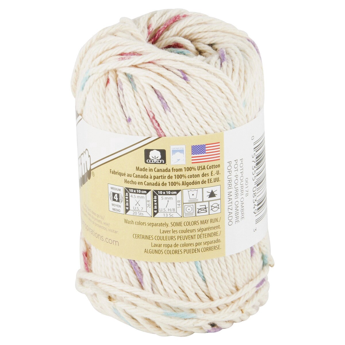 slide 2 of 2, Lily Sugar 'n Cream Yarn - Potpourri Ombre, 1 ct