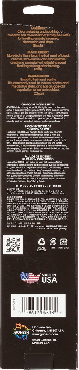 slide 5 of 9, Gonesh Incense Lavender Black Cherry Sandalwood Incense Sticks 3 ea, 3 ct