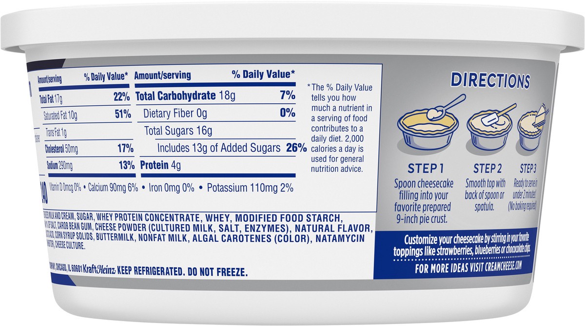 slide 6 of 11, Philadelphia No Bake Original Cheesecake Filling, 24.3 oz Tub, 24.3 oz