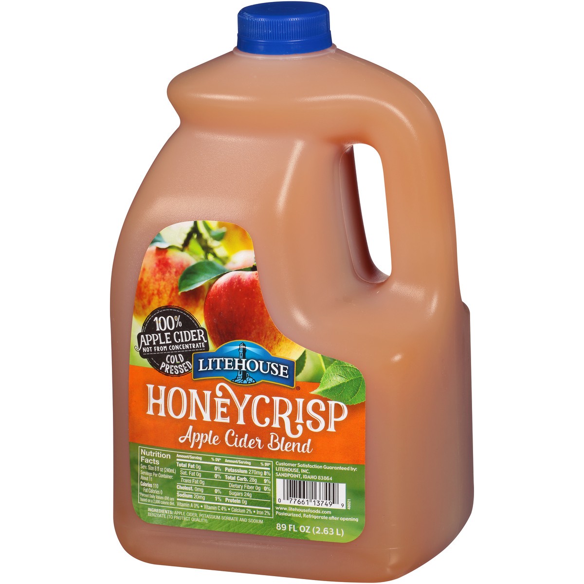 slide 7 of 9, LiteHouse Honeycrisp Apple Cider Blend Plastic Jug - 89 fl oz, 89 fl oz