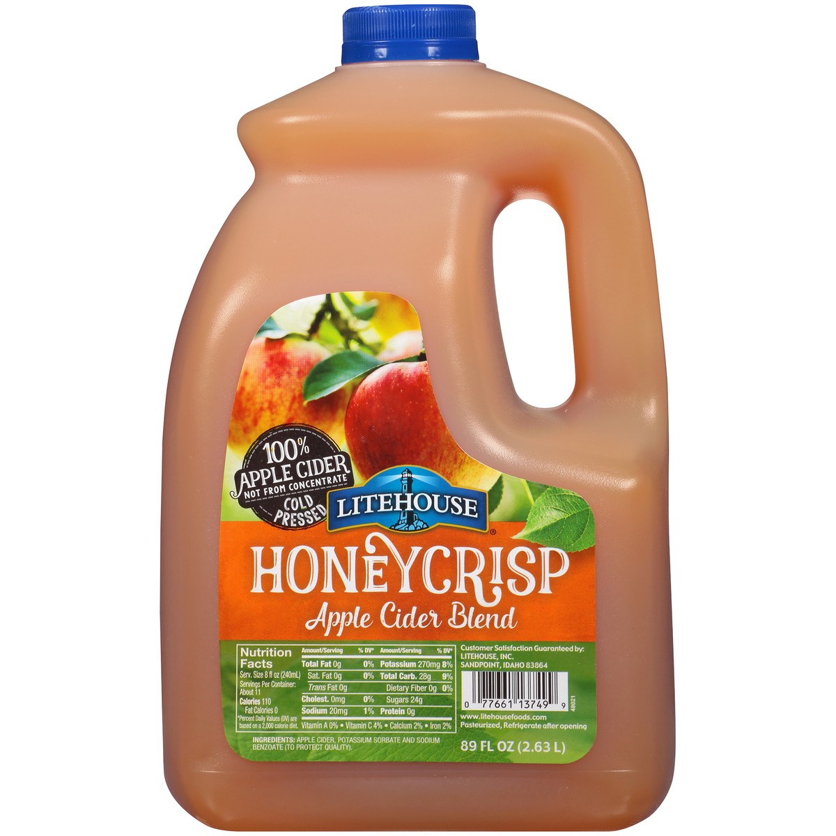 slide 5 of 9, LiteHouse Honeycrisp Apple Cider Blend Plastic Jug - 89 fl oz, 89 fl oz