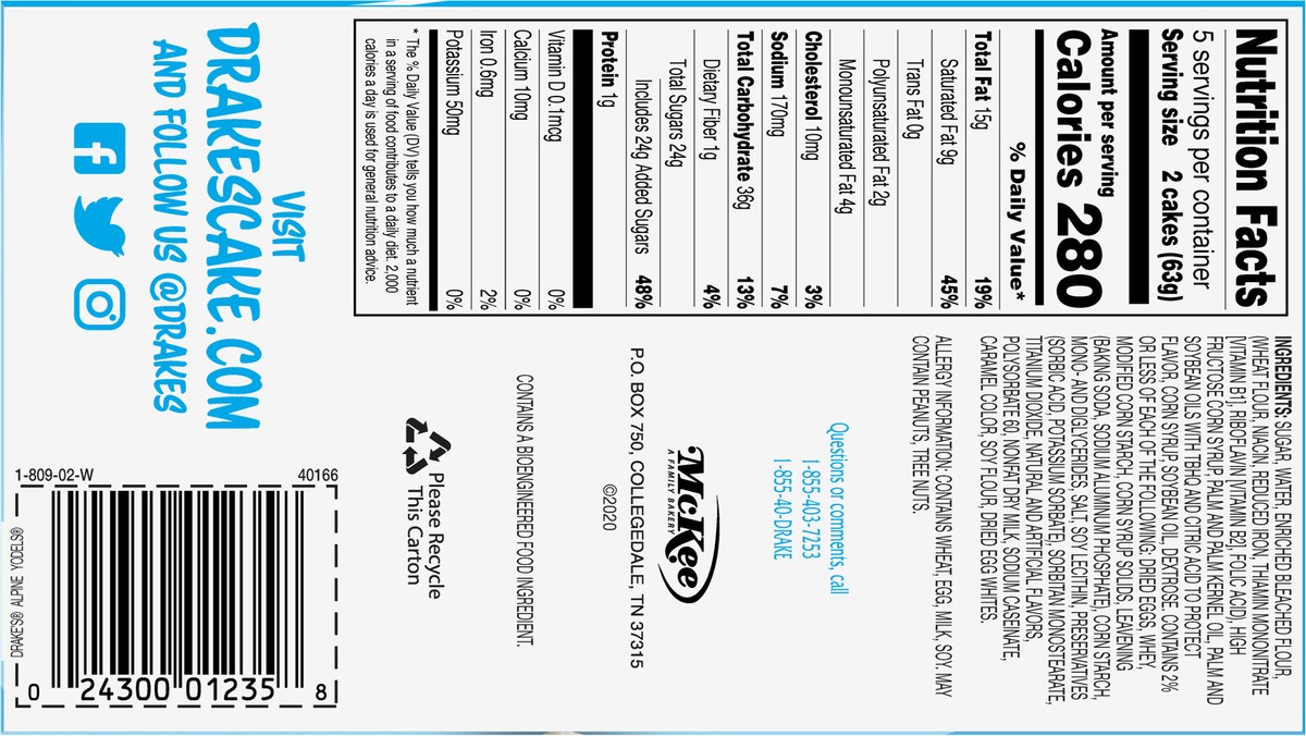 slide 3 of 7, Drake's Cakes, Drake's Family Pack Alpine Yodels, 10 ct