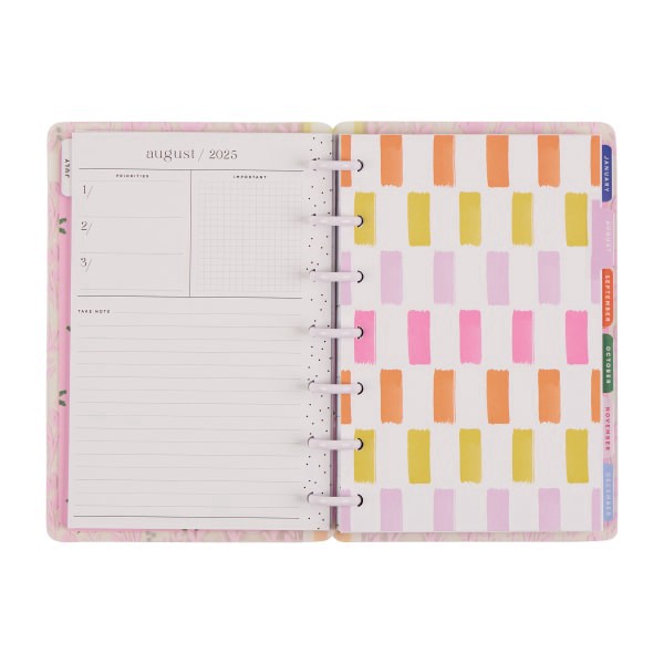 slide 8 of 10, 2025-2026 Happy Planner Monthly/Weekly Mini Happy Planner, 4-5/8"" x 7"", Bright Bouquet, July 2025 To June 2026, PD0025M015, 1 ct