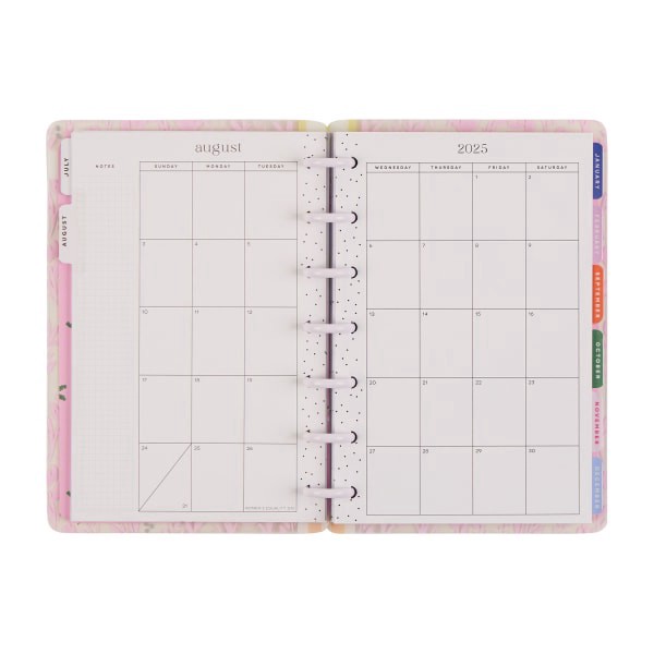 slide 2 of 10, 2025-2026 Happy Planner Monthly/Weekly Mini Happy Planner, 4-5/8"" x 7"", Bright Bouquet, July 2025 To June 2026, PD0025M015, 1 ct