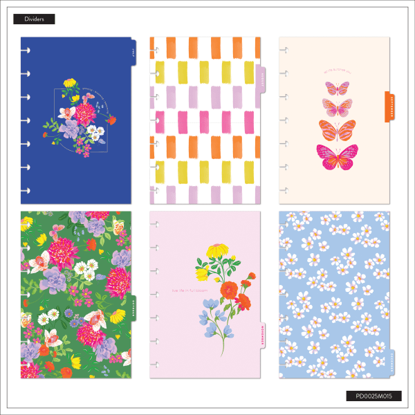 slide 3 of 10, 2025-2026 Happy Planner Monthly/Weekly Mini Happy Planner, 4-5/8"" x 7"", Bright Bouquet, July 2025 To June 2026, PD0025M015, 1 ct