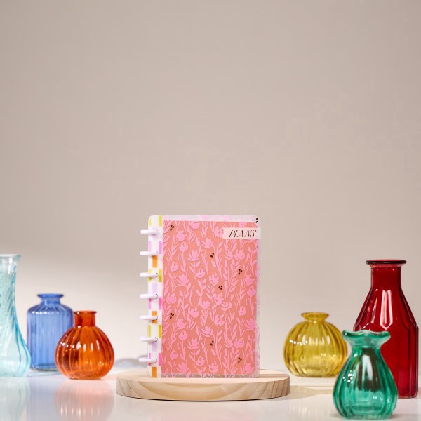 slide 4 of 10, 2025-2026 Happy Planner Monthly/Weekly Mini Happy Planner, 4-5/8"" x 7"", Bright Bouquet, July 2025 To June 2026, PD0025M015, 1 ct