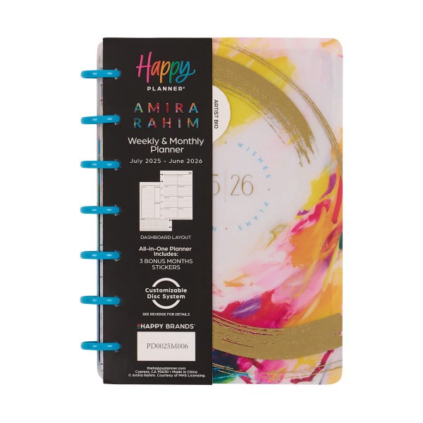 slide 4 of 10, 2025-2026 Happy Planner Monthly/Weekly Mini Happy Planner, 4-5/8"" x 7"", Brushed Elegance, July 2025 To June 2026, PD0025M006, 1 ct
