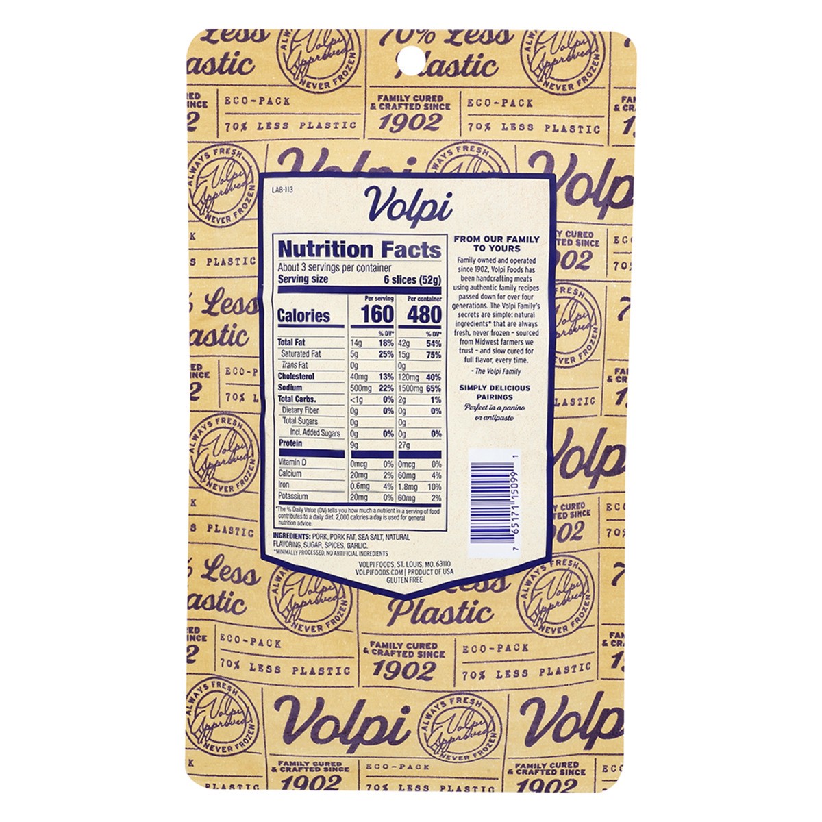 slide 5 of 9, Volpi Prep Mortadella, 6 oz