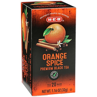 slide 1 of 1, H-E-B Select Ingredients Orange SpiceBlack Tea Bags - 20 ct, 20 ct