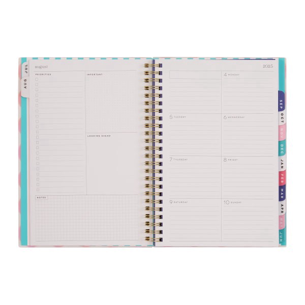 slide 5 of 10, 2025-2026 Organized by Happy Planner Monthly/Weekly Small Happy Planner, 5-7/16"" x 8-5/16"", Riso Pop, July 2025 To June 2026, PT0008S009, 1 ct