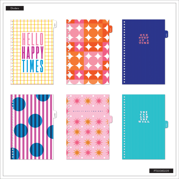 slide 7 of 10, 2025-2026 Organized by Happy Planner Monthly/Weekly Small Happy Planner, 5-7/16"" x 8-5/16"", Riso Pop, July 2025 To June 2026, PT0008S009, 1 ct
