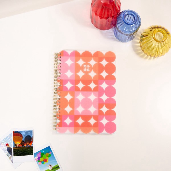 slide 2 of 10, 2025-2026 Organized by Happy Planner Monthly/Weekly Small Happy Planner, 5-7/16"" x 8-5/16"", Riso Pop, July 2025 To June 2026, PT0008S009, 1 ct