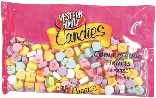 slide 1 of 1, Western Family Mini Conv Hearts Valenti, 16 oz