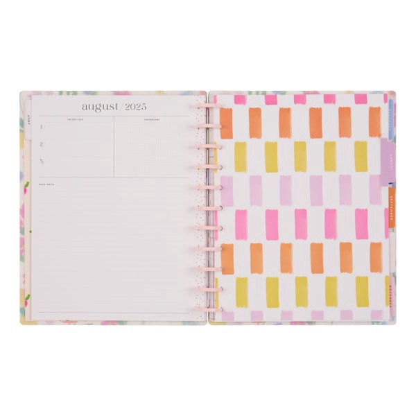 slide 5 of 10, 2025-2026 Happy Planner Monthly/Weekly Big Happy Planner, 8-1/2"" x 11"", Bright Bouquet, July 2025 To June 2026, PD0021B014, 1 ct