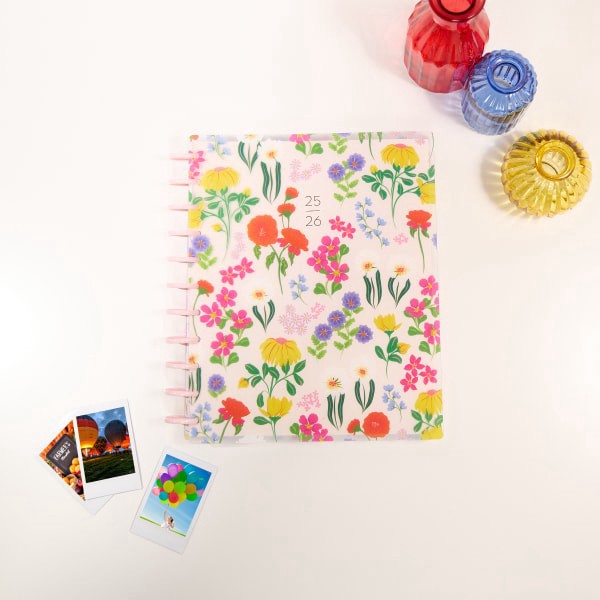 slide 6 of 10, 2025-2026 Happy Planner Monthly/Weekly Big Happy Planner, 8-1/2"" x 11"", Bright Bouquet, July 2025 To June 2026, PD0021B014, 1 ct