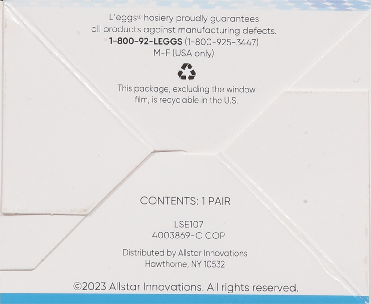 slide 6 of 11, L'eggs Sheer Energy Jet Black 360 Degrees Medium Support Leg Compression Sheer Tights Q 1 ea, 1 ct