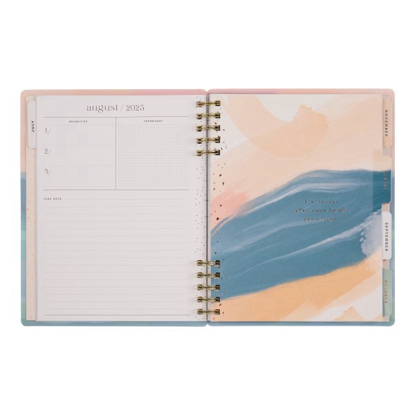 slide 2 of 10, 2025-2026 Happy Planner Monthly/Weekly Classic Customizable Academic Spiral Planner, 7"" x 9-1/4"", Petal Poetry, July 2025 to June 2026, PZ0005C009, 1 ct