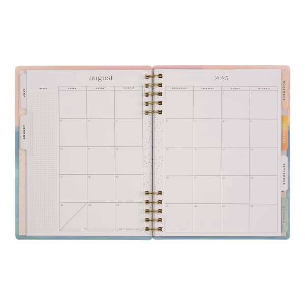 slide 5 of 10, 2025-2026 Happy Planner Monthly/Weekly Classic Customizable Academic Spiral Planner, 7"" x 9-1/4"", Petal Poetry, July 2025 to June 2026, PZ0005C009, 1 ct