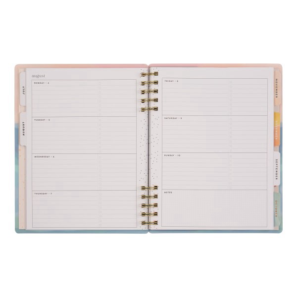 slide 7 of 10, 2025-2026 Happy Planner Monthly/Weekly Classic Customizable Academic Spiral Planner, 7"" x 9-1/4"", Petal Poetry, July 2025 to June 2026, PZ0005C009, 1 ct