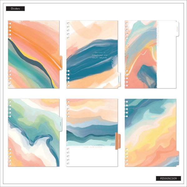 slide 3 of 10, 2025-2026 Happy Planner Monthly/Weekly Classic Customizable Academic Spiral Planner, 7"" x 9-1/4"", Petal Poetry, July 2025 to June 2026, PZ0005C009, 1 ct