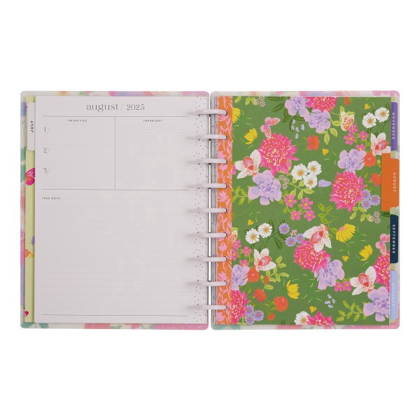 slide 6 of 10, 2025-2026 Happy Planner Monthly/Weekly Classic Happy Planner, 7"" x 9-1/4"", Bright Bouquet, July 2025 To June 2026, PD0024C051, 1 ct