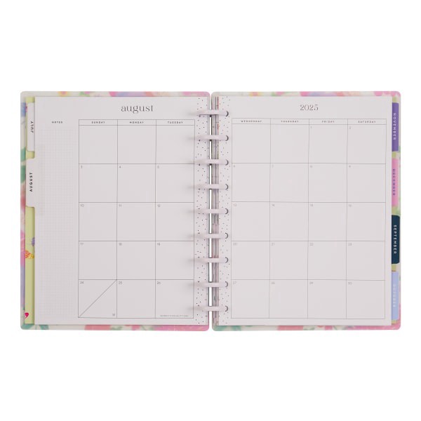 slide 5 of 10, 2025-2026 Happy Planner Monthly/Weekly Classic Happy Planner, 7"" x 9-1/4"", Bright Bouquet, July 2025 To June 2026, PD0024C051, 1 ct