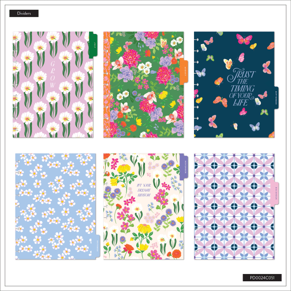 slide 4 of 10, 2025-2026 Happy Planner Monthly/Weekly Classic Happy Planner, 7"" x 9-1/4"", Bright Bouquet, July 2025 To June 2026, PD0024C051, 1 ct