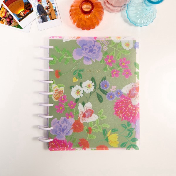 slide 9 of 10, 2025-2026 Happy Planner Monthly/Weekly Classic Happy Planner, 7"" x 9-1/4"", Bright Bouquet, July 2025 To June 2026, PD0024C051, 1 ct