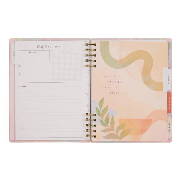 slide 9 of 10, 2025-2026 Happy Planner Monthly/Weekly Classic Customizable Academic Spiral Planner, 7"" x 9-1/4"", Spring Sherbert, July 2025 to June 2026, PZ0005C012, 1 ct