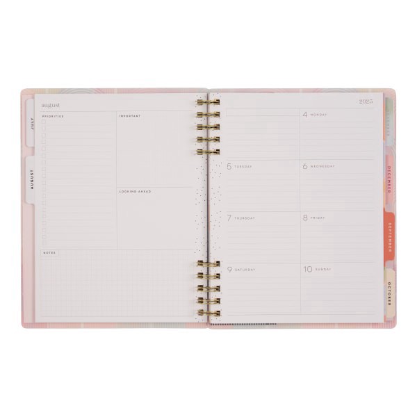 slide 4 of 10, 2025-2026 Happy Planner Monthly/Weekly Classic Customizable Academic Spiral Planner, 7"" x 9-1/4"", Spring Sherbert, July 2025 to June 2026, PZ0005C012, 1 ct