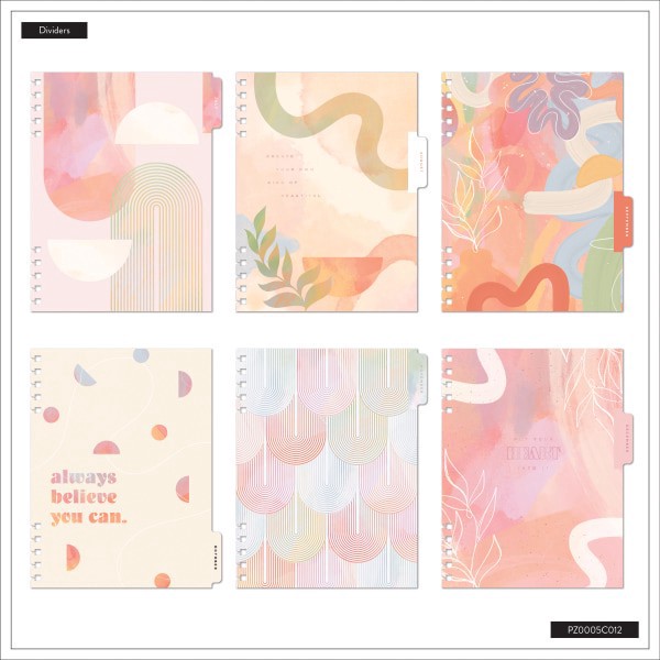 slide 5 of 10, 2025-2026 Happy Planner Monthly/Weekly Classic Customizable Academic Spiral Planner, 7"" x 9-1/4"", Spring Sherbert, July 2025 to June 2026, PZ0005C012, 1 ct
