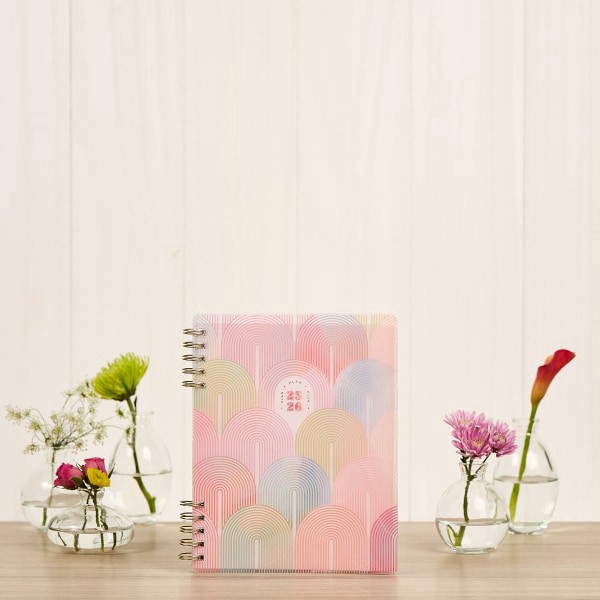 slide 3 of 10, 2025-2026 Happy Planner Monthly/Weekly Classic Customizable Academic Spiral Planner, 7"" x 9-1/4"", Spring Sherbert, July 2025 to June 2026, PZ0005C012, 1 ct