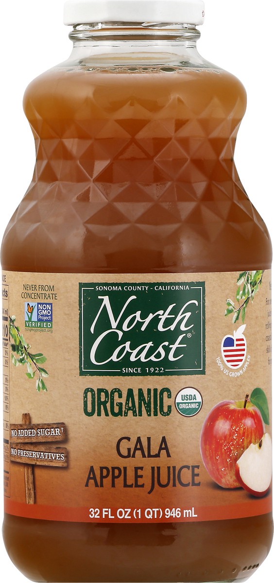 slide 1 of 7, North Coast Gala Organic Apple Juice - 32 fl oz, 32 fl oz