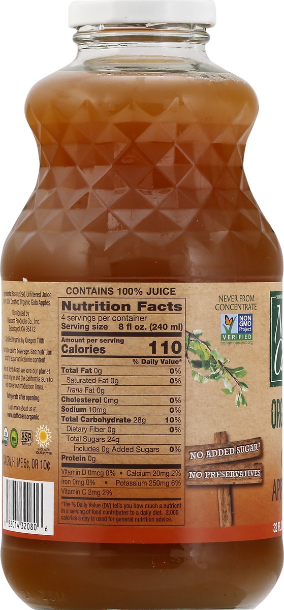 slide 3 of 7, North Coast Gala Organic Apple Juice - 32 fl oz, 32 fl oz