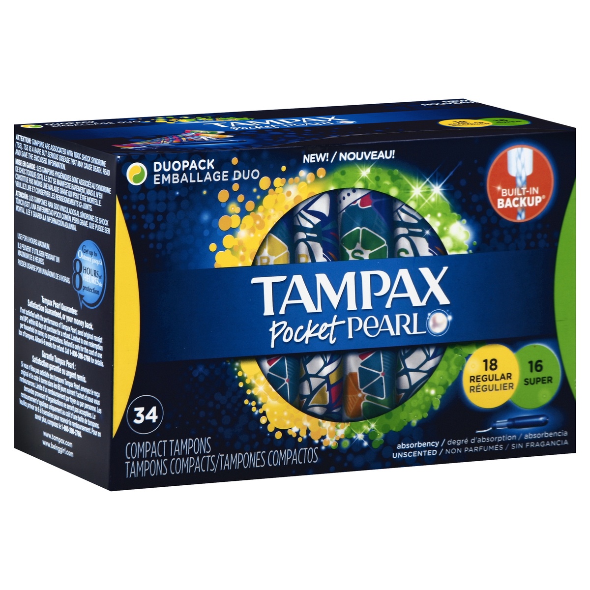 slide 1 of 1, Tampax Tampons , 34 ct