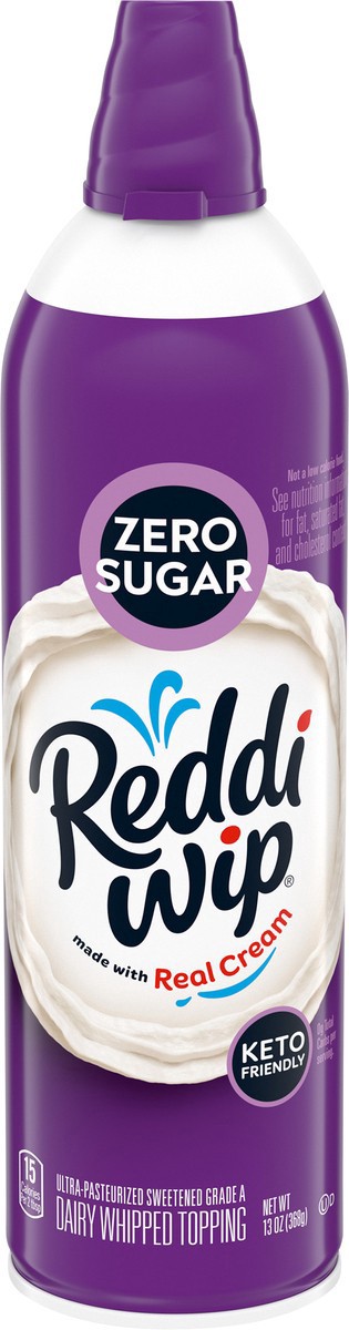 slide 4 of 5, Reddi-wip Zero Sugar Dairy Whipped Topping 13 oz, 13 oz