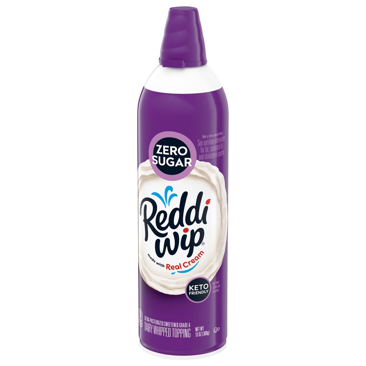 slide 3 of 5, Reddi-wip Zero Sugar Dairy Whipped Topping 13 oz, 13 oz