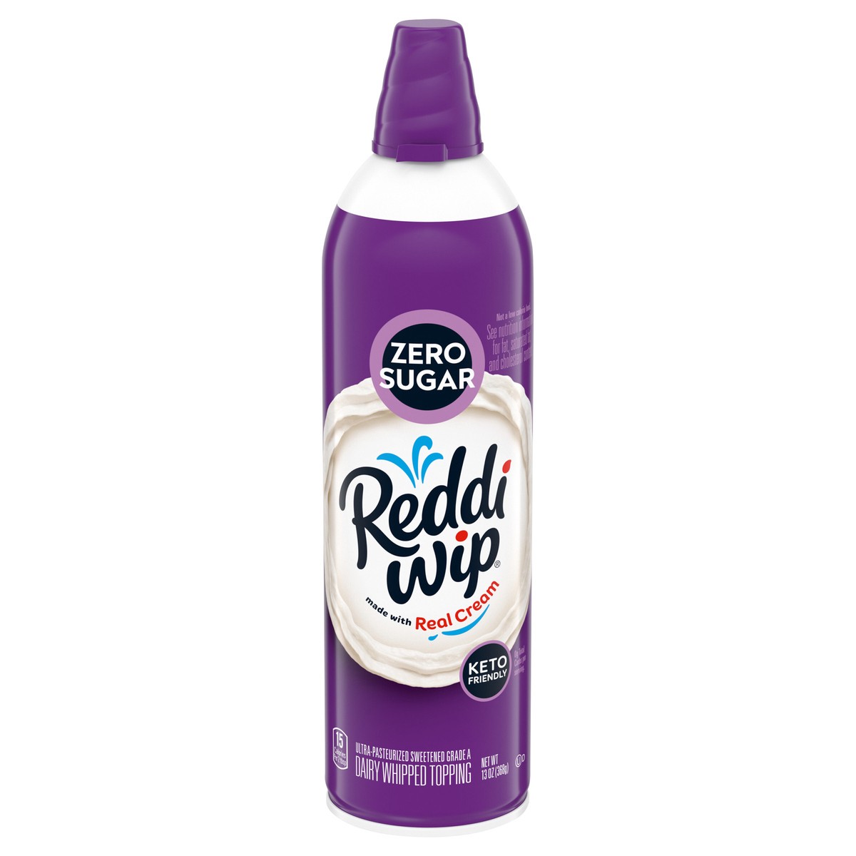 slide 1 of 5, Reddi-wip Zero Sugar Whipped Topping Made with Real Cream, 13 oz, 13 oz