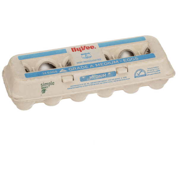 slide 1 of 1, Hy-vee Grade A Medium Eggs, 12 ct