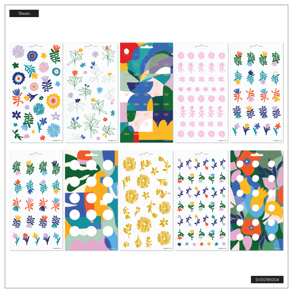 slide 5 of 10, Happy Planner Sticker Sheets, Mod Mosaics, Pack Of 10 Sheets, 1 ct