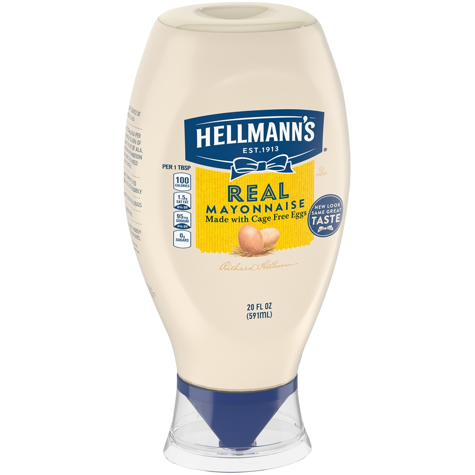 slide 2 of 5, Hellmann's Squeeze Real Mayonnaise, 20 oz