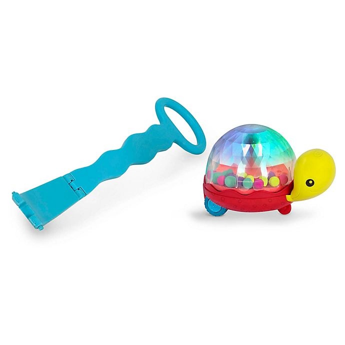 slide 1 of 4, B. Walk'n' Pop Light Up Popping Turtle Push Along Toy, 1 ct