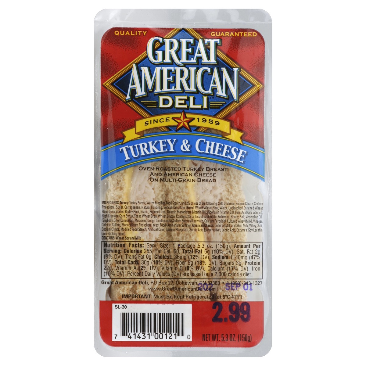 slide 2 of 4, Great American Sandwich 5.3 oz, 5.3 oz